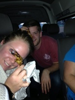 Katie and Caleb with the Chicken Feet